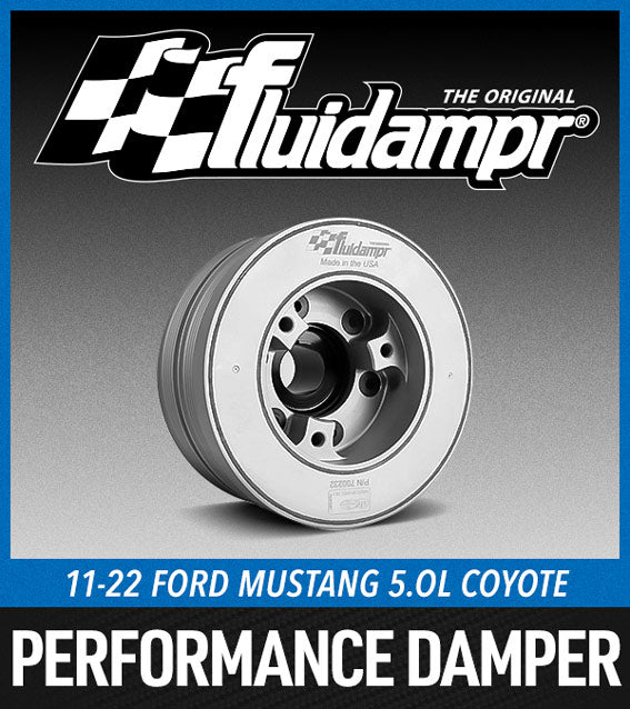 Fluidampr Aluminum Internally Balanced Damper: 2011–2022 Ford Mustang 5.0L Coyote