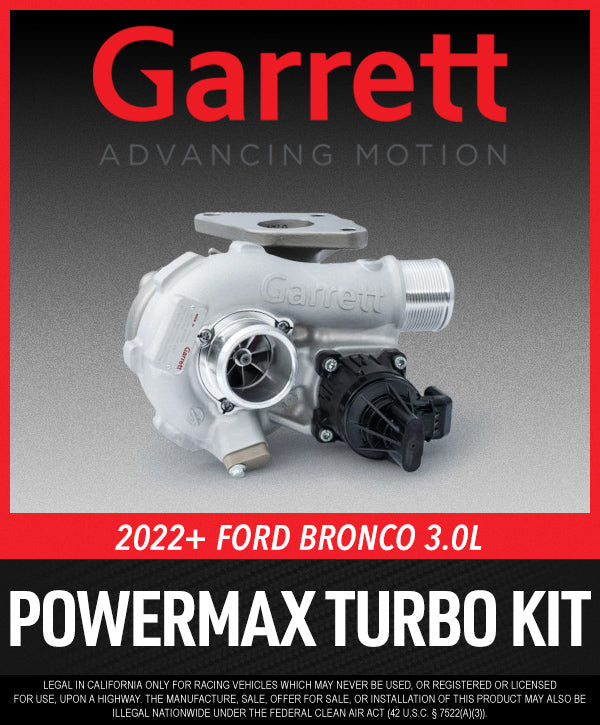 Garrett Motion Powermax Turbocharger: 2021+ Ford Bronco 3.0L and 2.7L