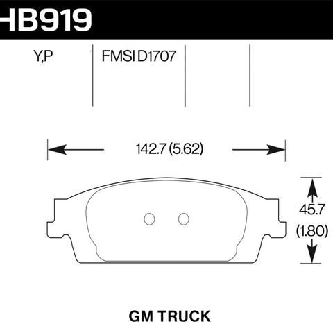 Hawk 14-18 Chevy Silverado Street LTS Rear Brake Pads