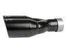 aFe Takeda 304 Stainless Steel Clamp-on Exhaust Tip Black 2-1/2ininlet x 3-1/2in Outlet X 12in L