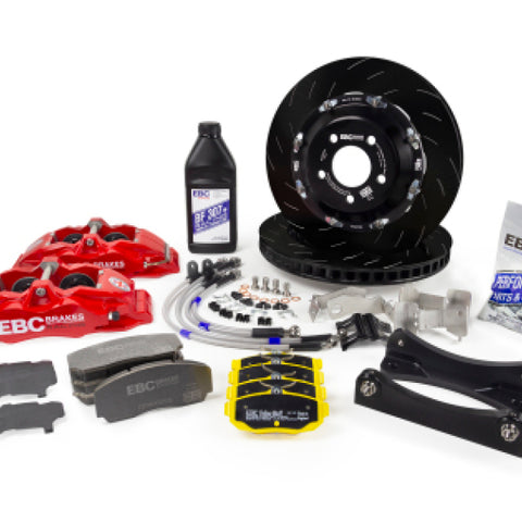 EBC Racing 17-24 Suzuki Swift 1.4T Hybrid Red Apollo-4 Calipers 330mm Rotors Front Big Brake Kit