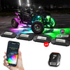 XK Glow RGBW 4pc Addressable LED Rock Light Kit