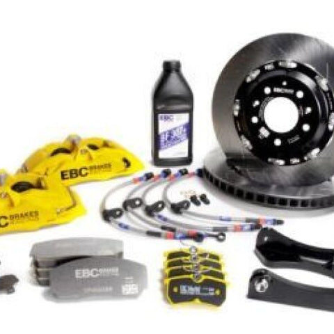 EBC Racing 17-24 Suzuki Swift 1.4T Hybrid Yellow Apollo-4 Calipers 330mm Rotors Front Big Brake Kit