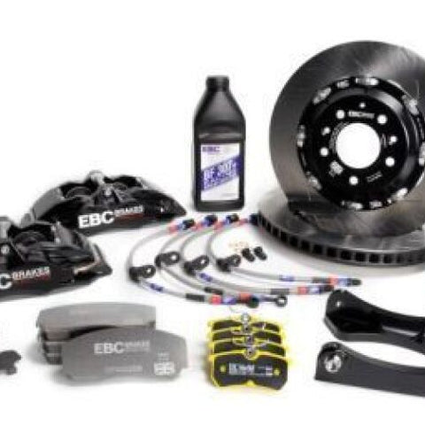 EBC Racing 17-24 Suzuki Swift 1.4T Hybrid Black Apollo-4 Calipers 330mm Rotors Front Big Brake Kit