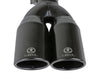 aFe Takeda 304 Stainless Steel Clamp-on Exhaust Tip Black 2-1/2ininlet x 3-1/2in Outlet X 12in L
